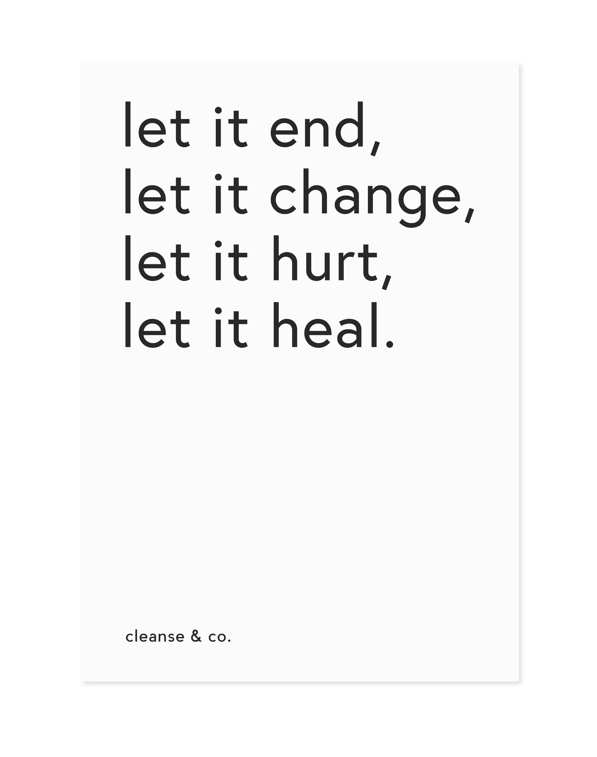 A4 Quote Print - Let it print A4 cleanse & co.