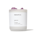 Amethyst Intention Crystal Candle - calm & centred candle cleanse and co.