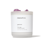 Amethyst Intention Crystal Candle - calm & centred candle cleanse and co.