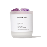 Amethyst Intention Crystal Candle - calm & centred candle cleanse and co.