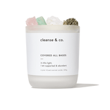 Covered All Bases Intention Crystal Candle - supported & abundant candle cleanse & co.