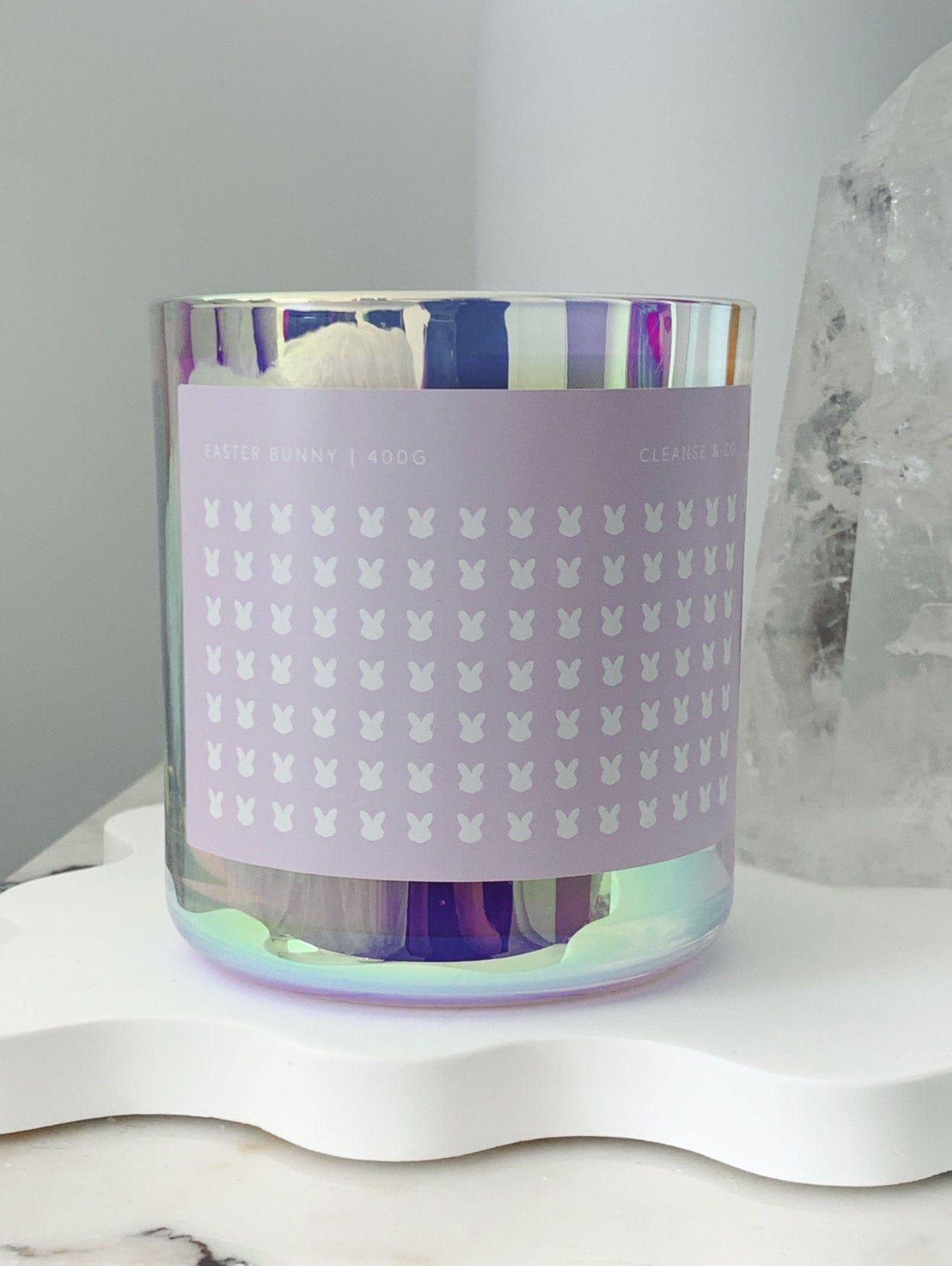 Easter Limited Edition Holographic Candle 400g new, candle cleanse & co.