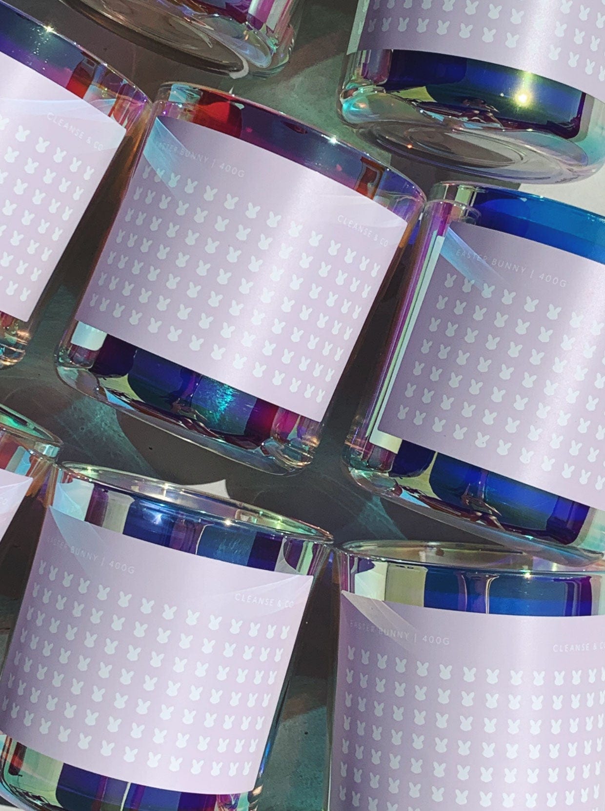 Easter Limited Edition Holographic Candle 400g new, candle cleanse & co.