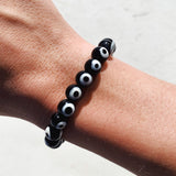 Evil Eye Tumble Bracelet - Black jewellery cleanse & co.
