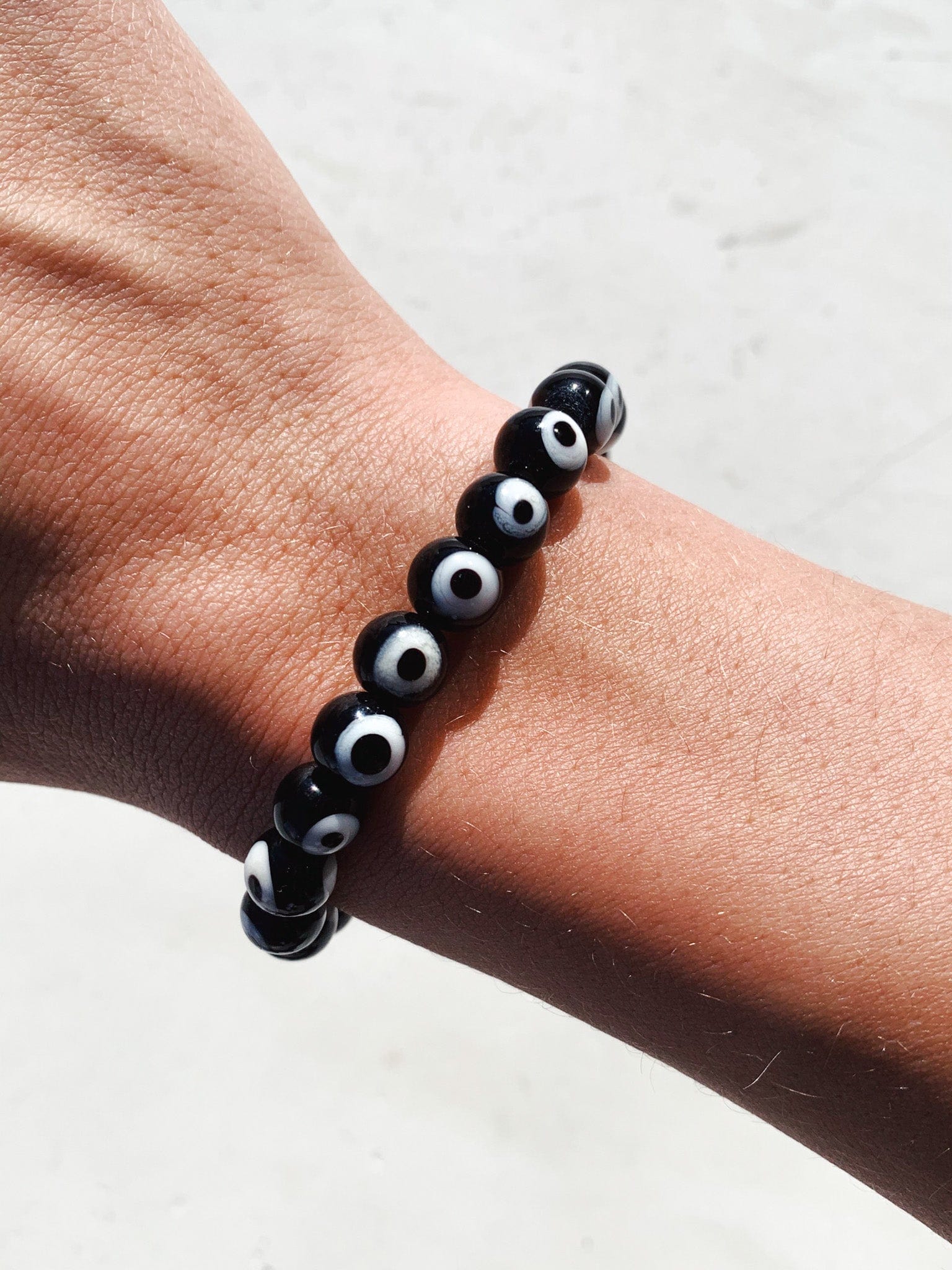Evil Eye Tumble Bracelet - Black jewellery cleanse & co.