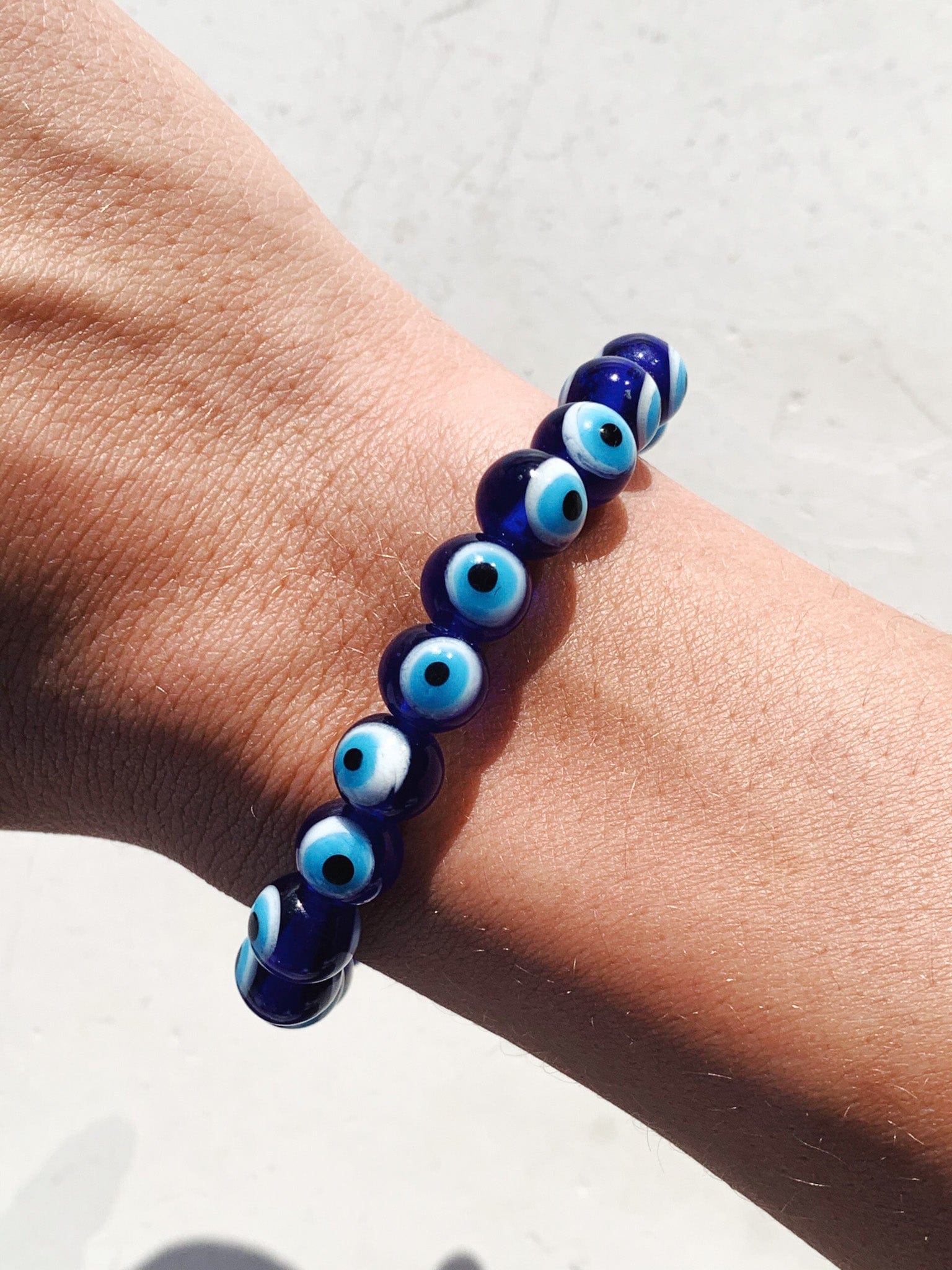 Evil Eye Tumble Bracelet - Dark Blue jewellery cleanse & co.