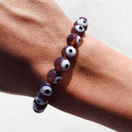 Evil Eye Tumble Bracelet - Mauve jewellery cleanse & co.