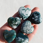 Moss Agate Mini Heart cleanse & co.