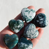 Moss Agate Mini Heart cleanse & co.