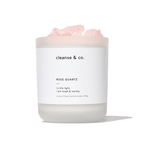 Rose Quartz Intention Crystal Candle - loved & worthy candle cleanse and co.