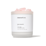 Rose Quartz Intention Crystal Candle - loved & worthy candle cleanse and co.