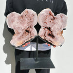 Statement Pink Amethyst Slab with Stand 04 Crystal cleanse & co.