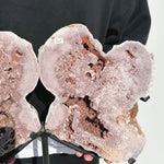 Statement Pink Amethyst Slab with Stand 04 Crystal cleanse & co.