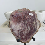 Statement Pink Amethyst with Stand 01 Crystal cleanse & co.