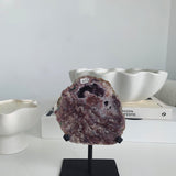 Statement Pink Amethyst with Stand 04 Crystal cleanse & co.