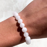 White Jade Tumble Bracelet bracelets cleanse & co.