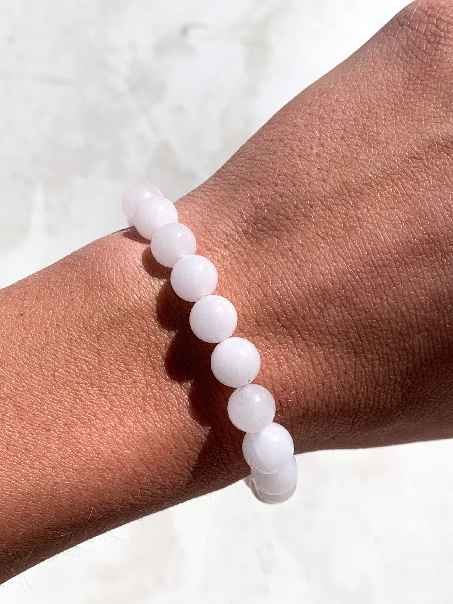 White Jade Tumble Bracelet bracelets cleanse & co.
