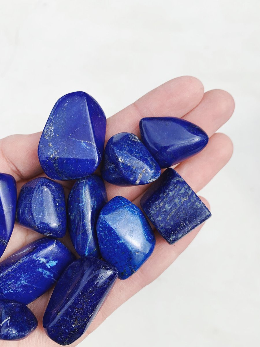CLEANSE & CO. Lapis Lazuli. Ethically Sourced Tumbled Crystal.