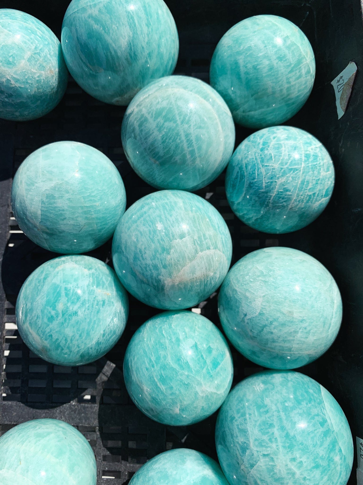 African Amazonite Sphere - Soothing/Healing Crystal cleanse & co.