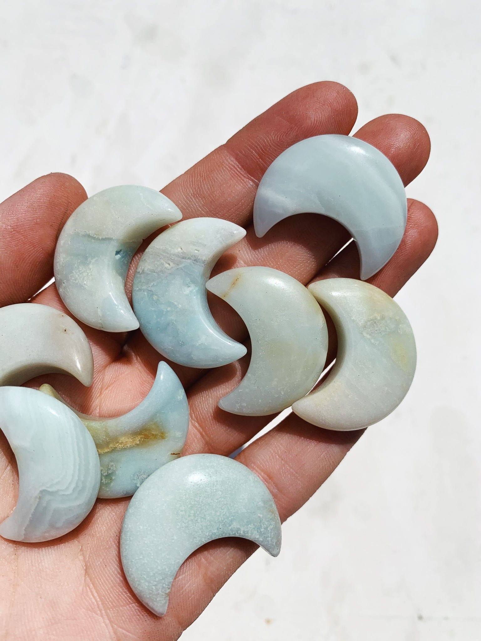 Amazonite Mini Moon shape cleanse & co.