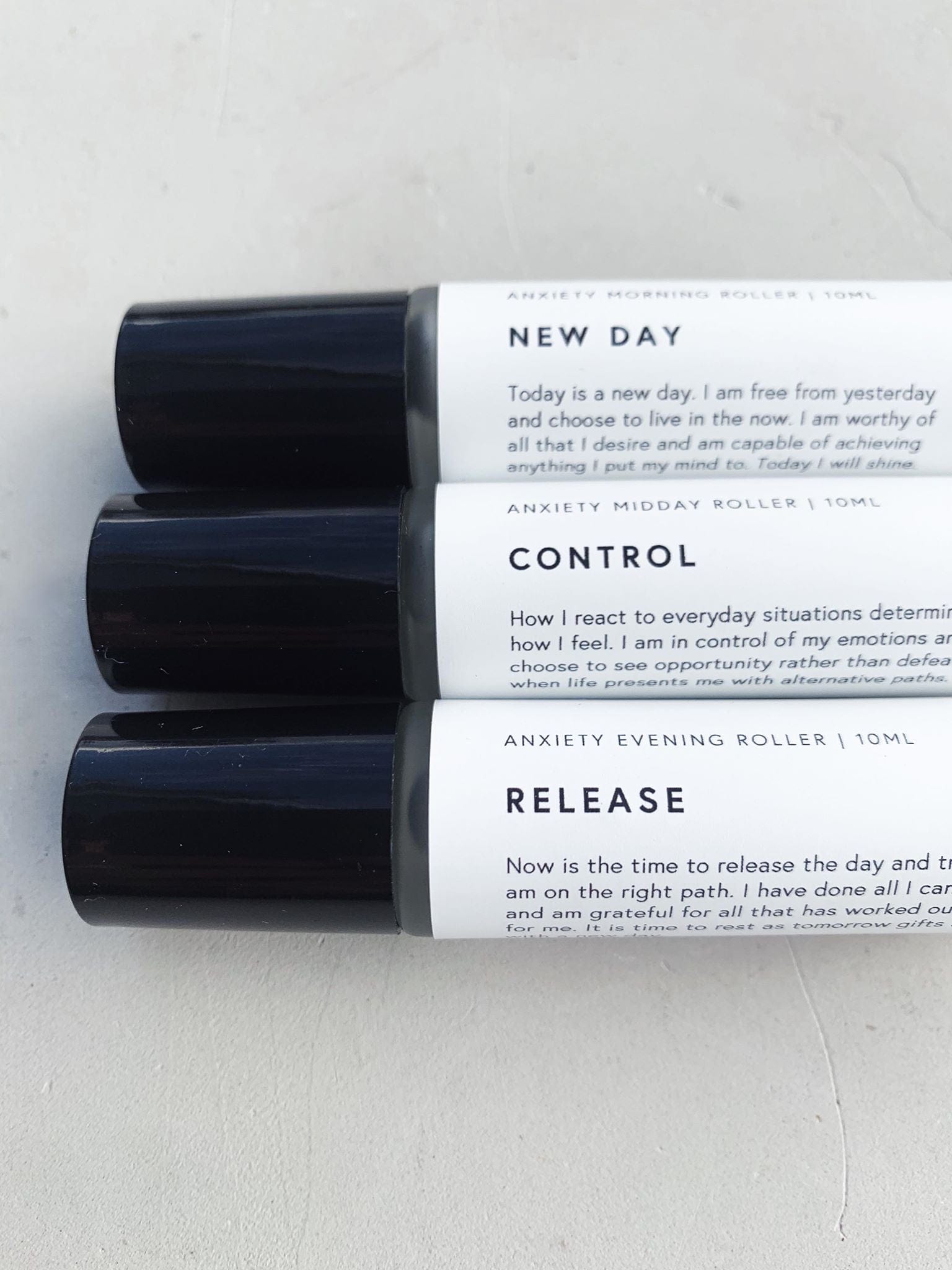 Anxiety Roller Trio essential oil blend Trio Roller Set cleanse and co.