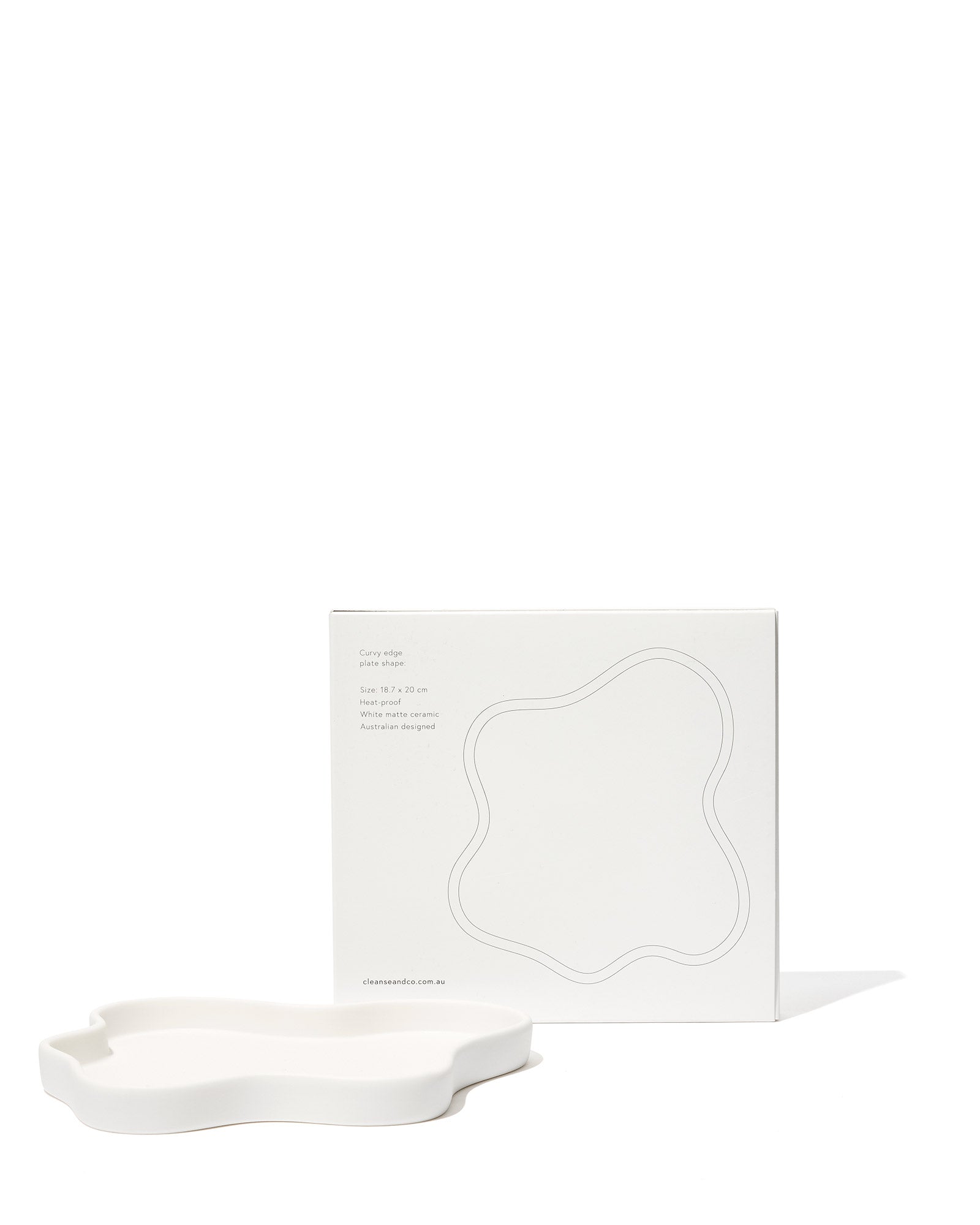 Ceramic Curvy Edged Plate Self & Home cleanse & co.