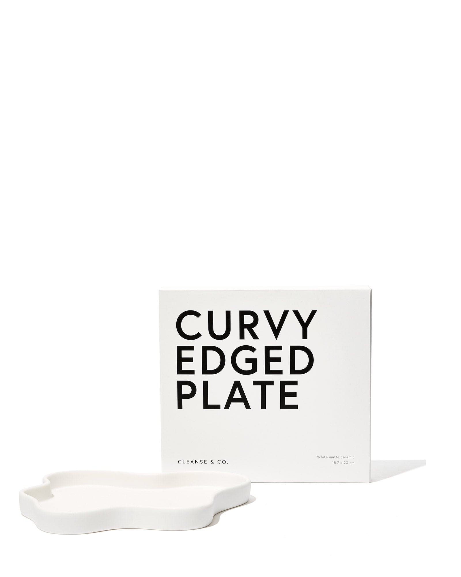 Ceramic Curvy Edged Plate Self & Home cleanse & co.