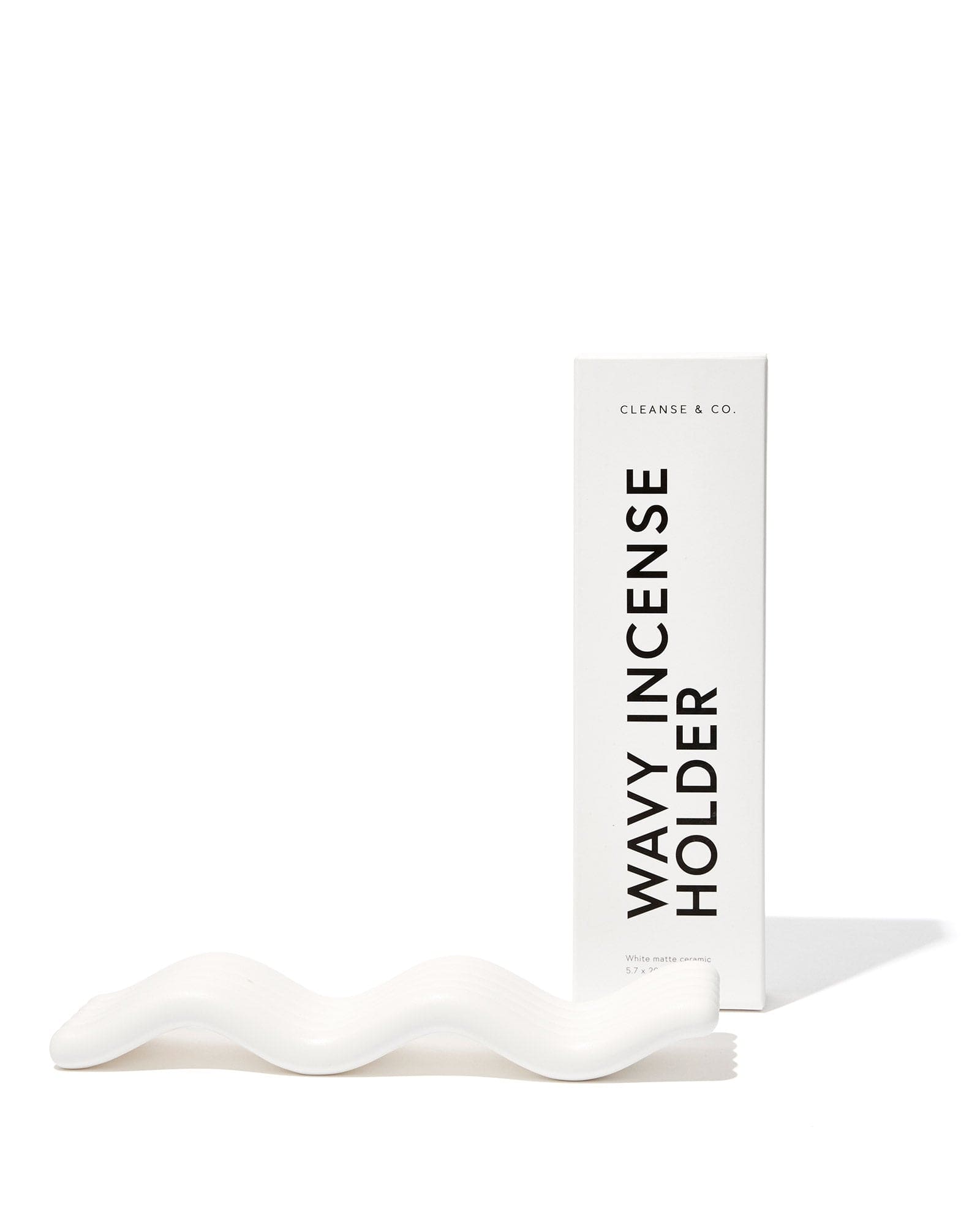 Ceramic Wavy Incense Holder Self & Home cleanse & co.