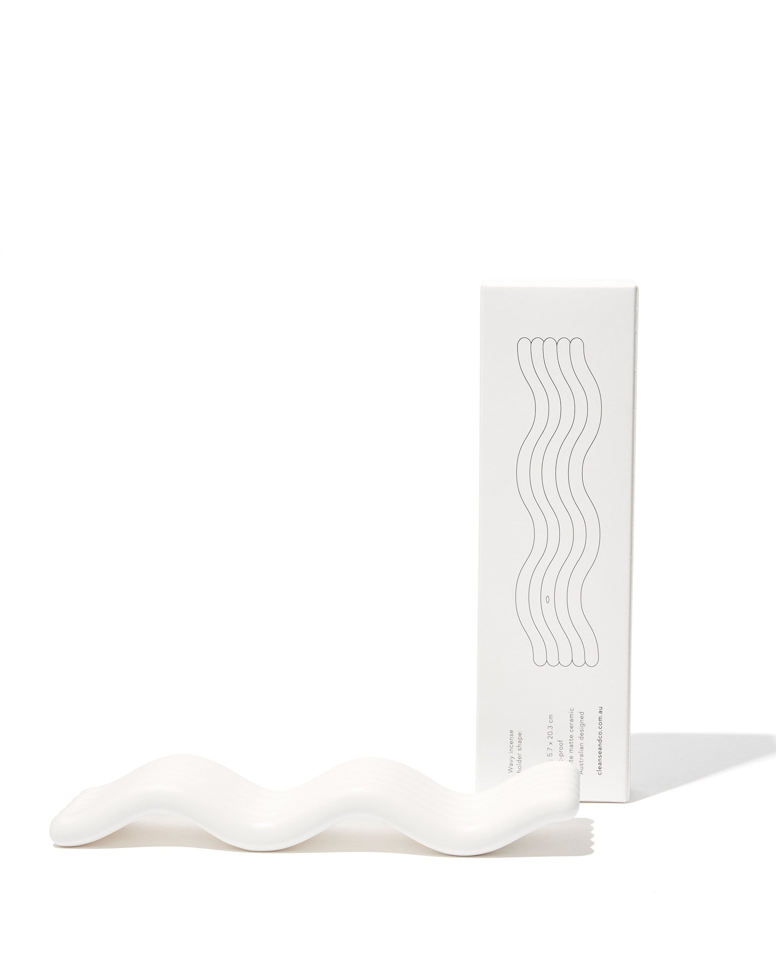 Ceramic Wavy Incense Holder Self & Home cleanse & co.