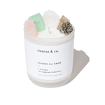 Covered All Bases Intention Crystal Candle - supported & abundant candle cleanse & co.