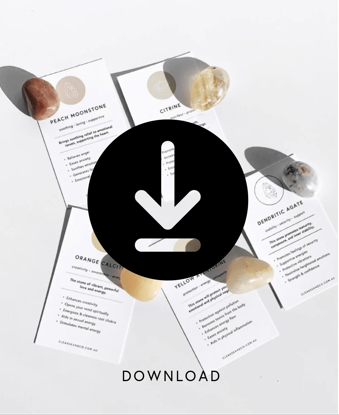 Crystal Cards - A Beginners Guide Digital eBook cleanse & co.