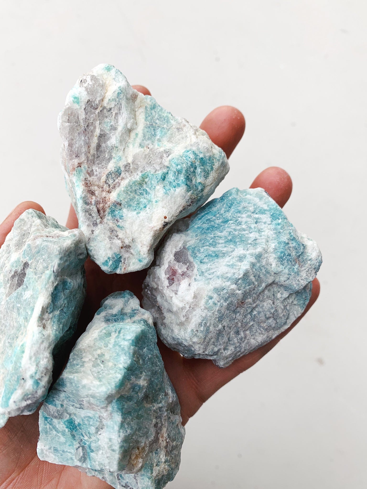 Large Raw Amazonite - Intuitively Chosen raw cleanse and co.