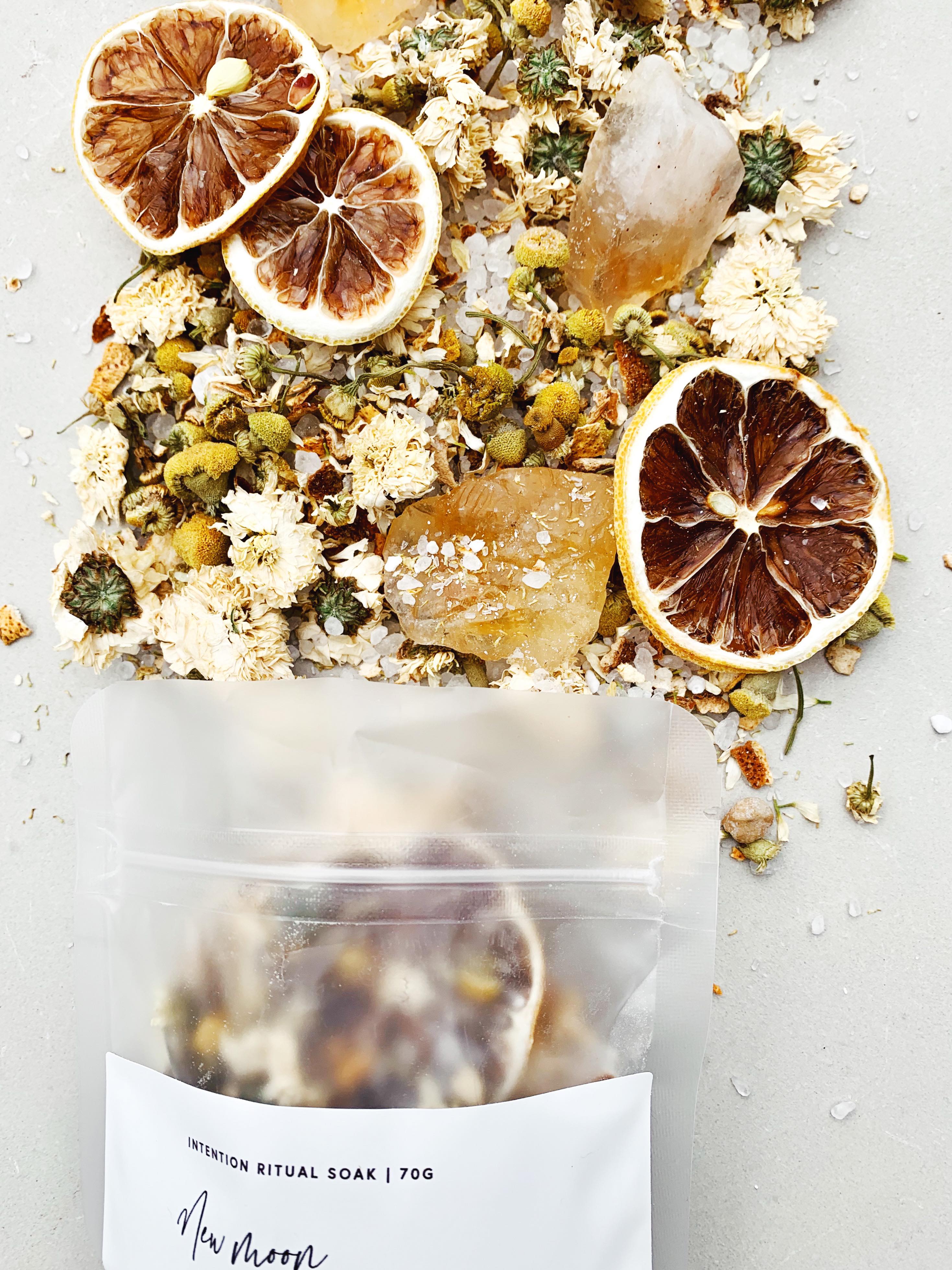 New Moon Ritual Soak Self & Home cleanse and co.