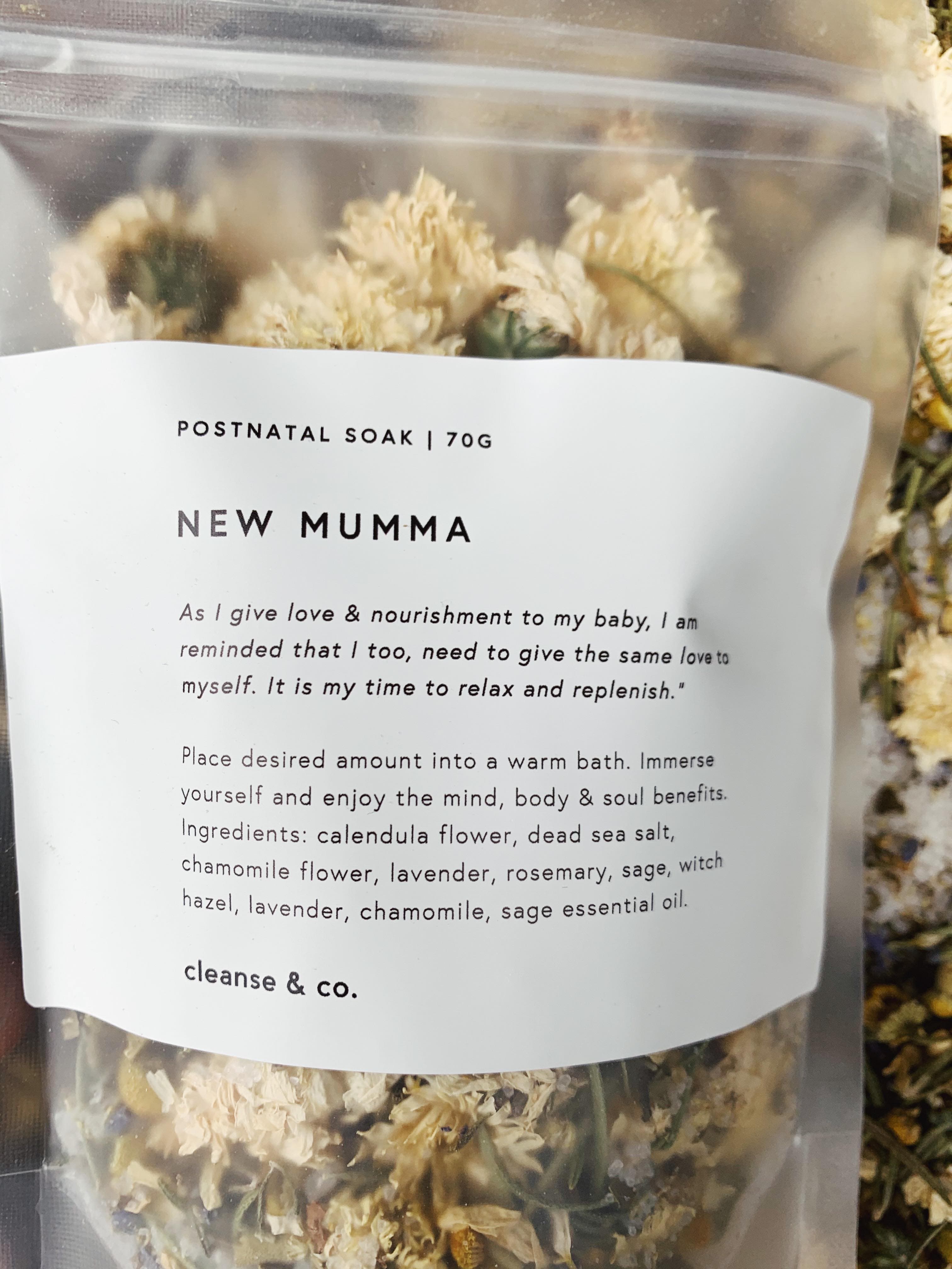 New Mumma Soak Self & Home cleanse and co.