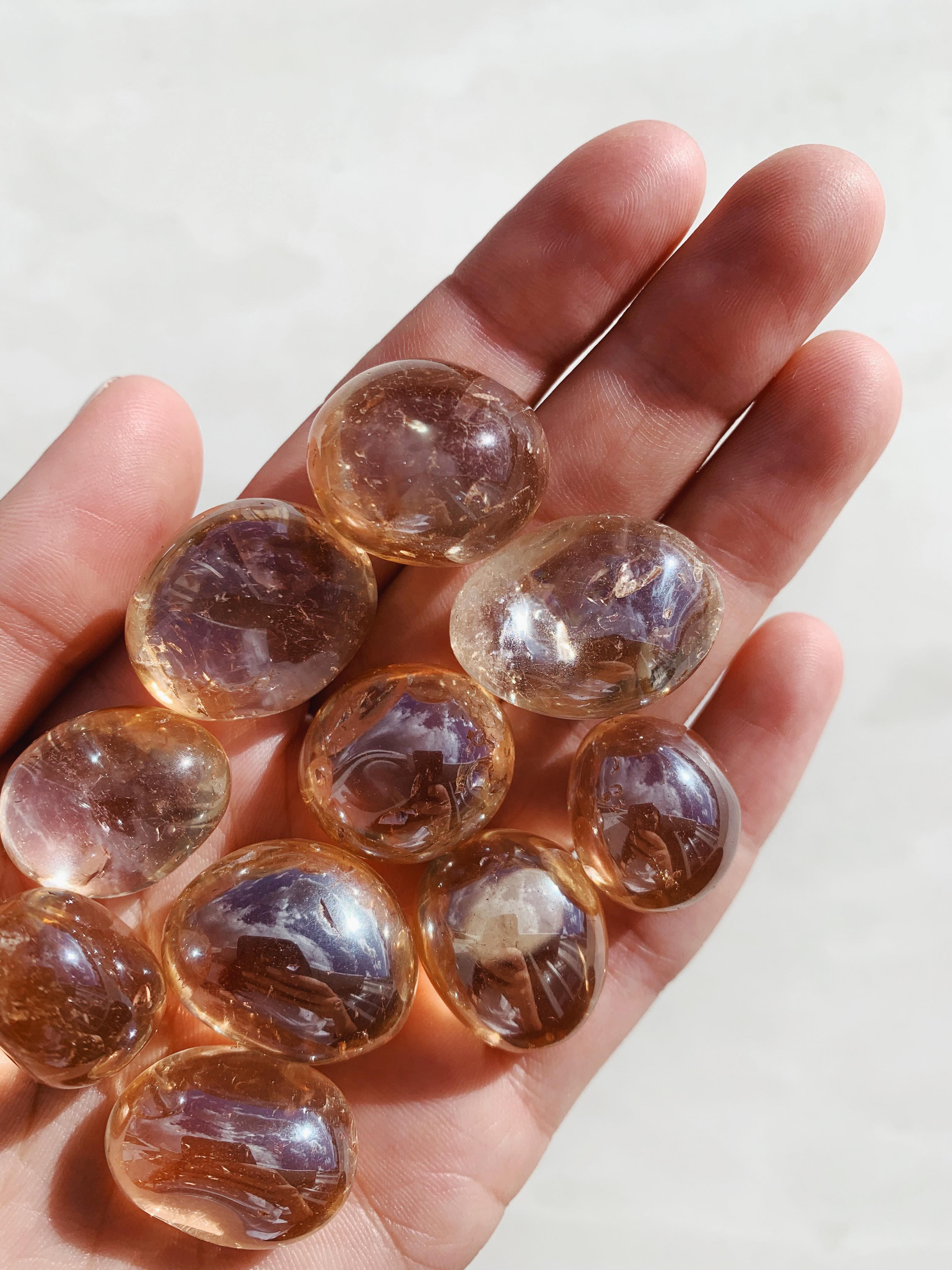 Peach Aura Quartz Tumble - Love/Support tumbled cleanse & co.