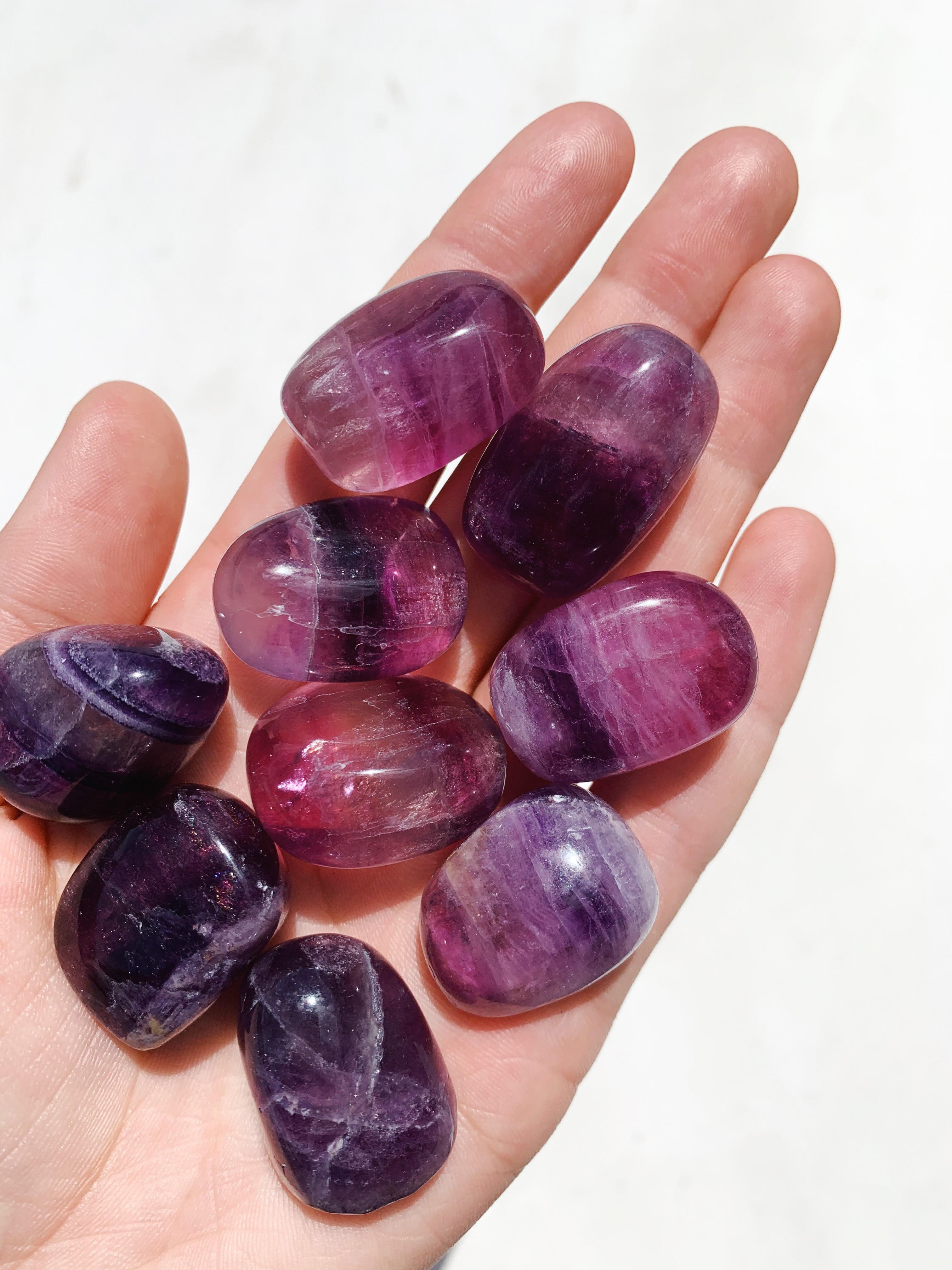 Pink Fluorite Tumble - Forgive/Heal tumbled cleanse & co.