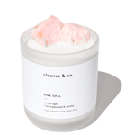 Pink Opal Intention Crystal Candle - supported & worthy candle cleanse and co.