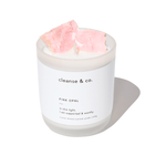 Pink Opal Intention Crystal Candle - supported & worthy candle cleanse and co.