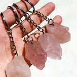 Raw Rose Quartz Key Chain cleanse & co.