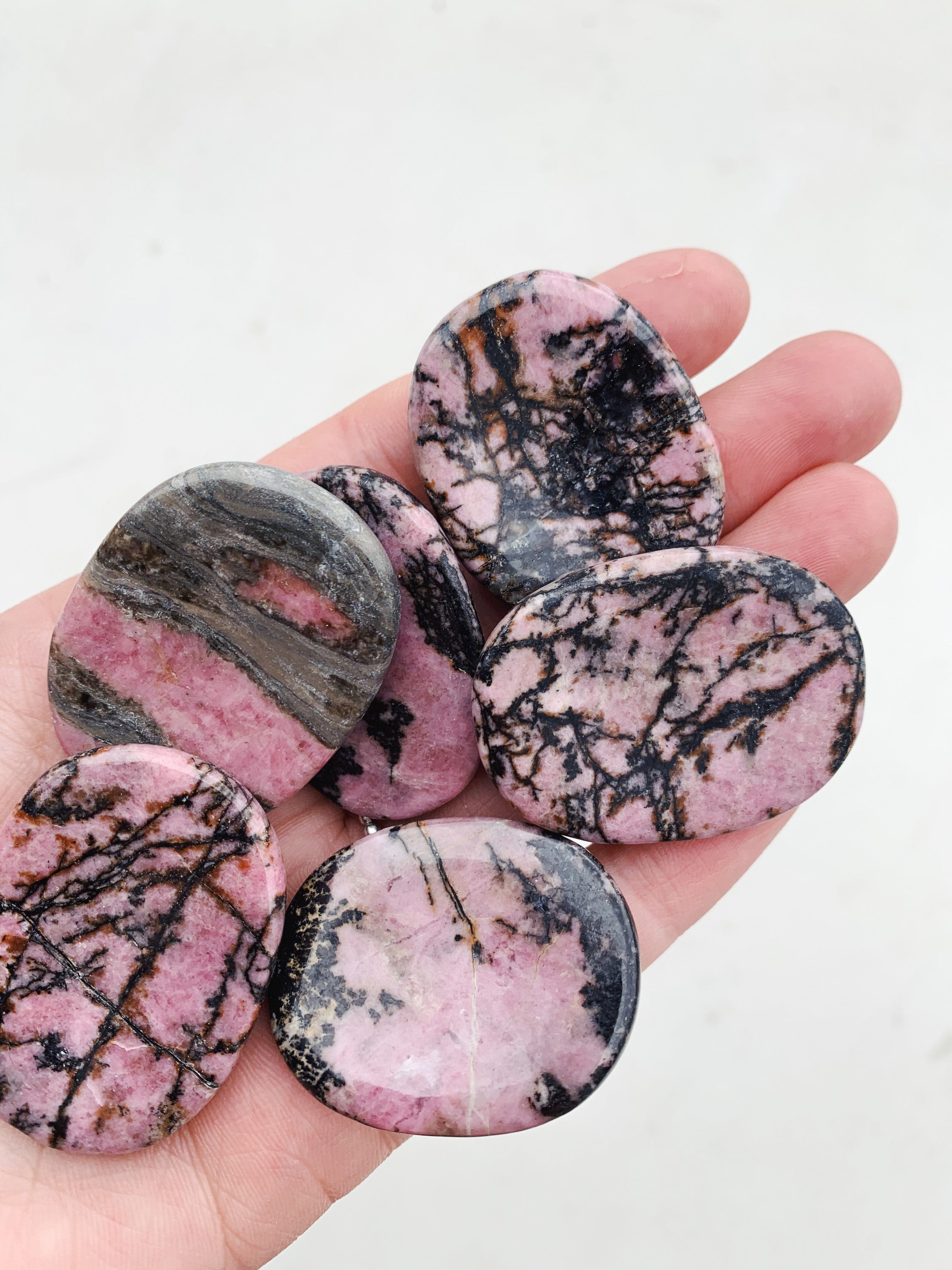 Rhodonite Worry Stone worry stone cleanse & co.