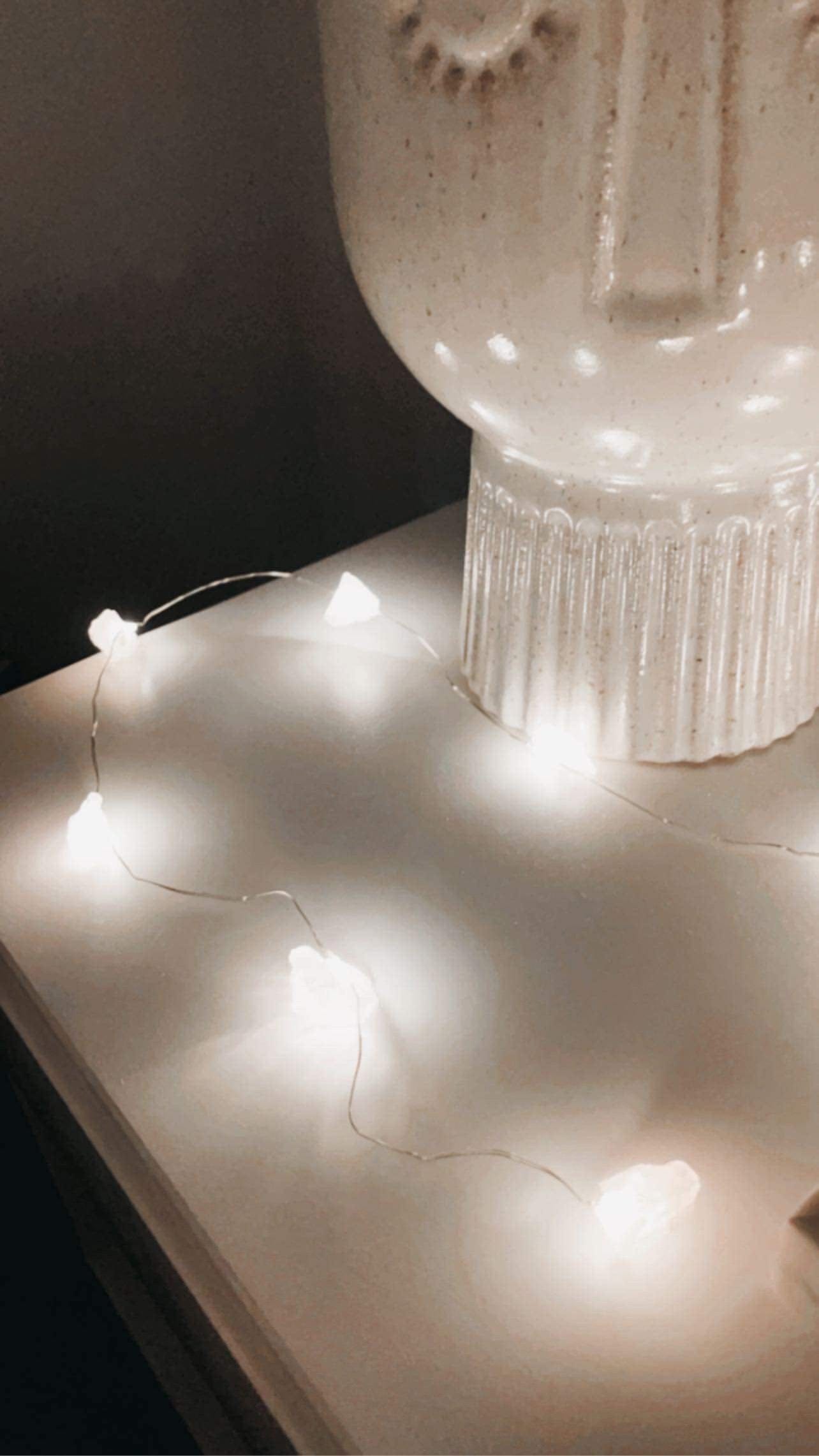 Rose Quartz Fairy Crystal String Lights Self & Home cleanse & co.