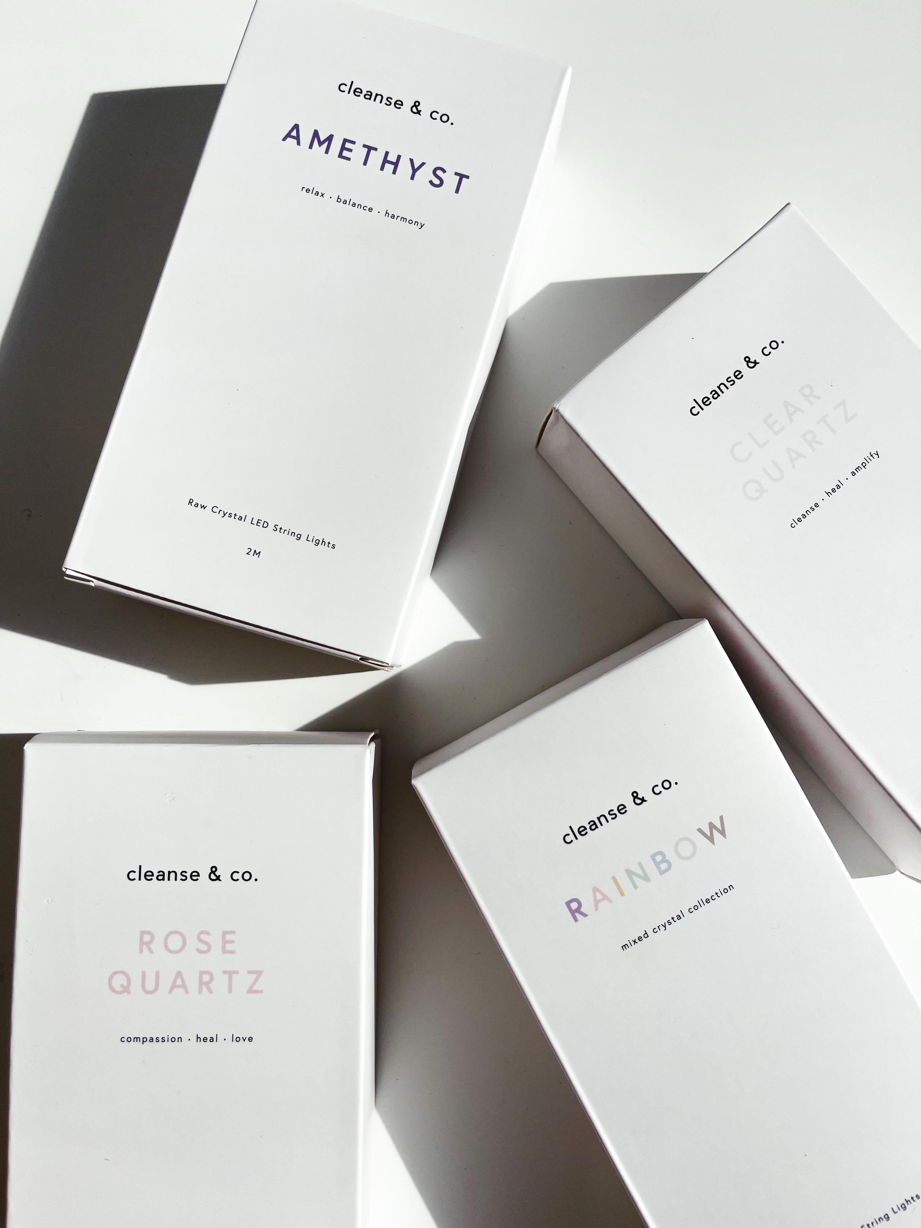 Rose Quartz Fairy Crystal String Lights Self & Home cleanse & co.