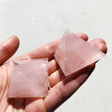 Rose Quartz Pyramid - Intuitively Chosen pyramid, shape cleanse & co.