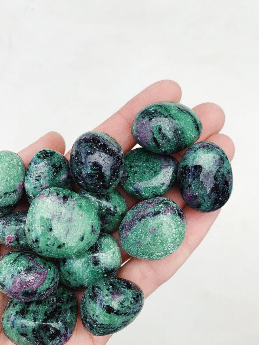 Ruby in Zoisite Tumble - Happiness/Positivity tumbled cleanse & co.