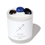Sagittarius Zodiac Crystal Candle candle cleanse and co.