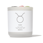 Taurus Zodiac Crystal Candle candle cleanse and co.