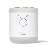 Taurus Zodiac Crystal Candle candle cleanse and co.