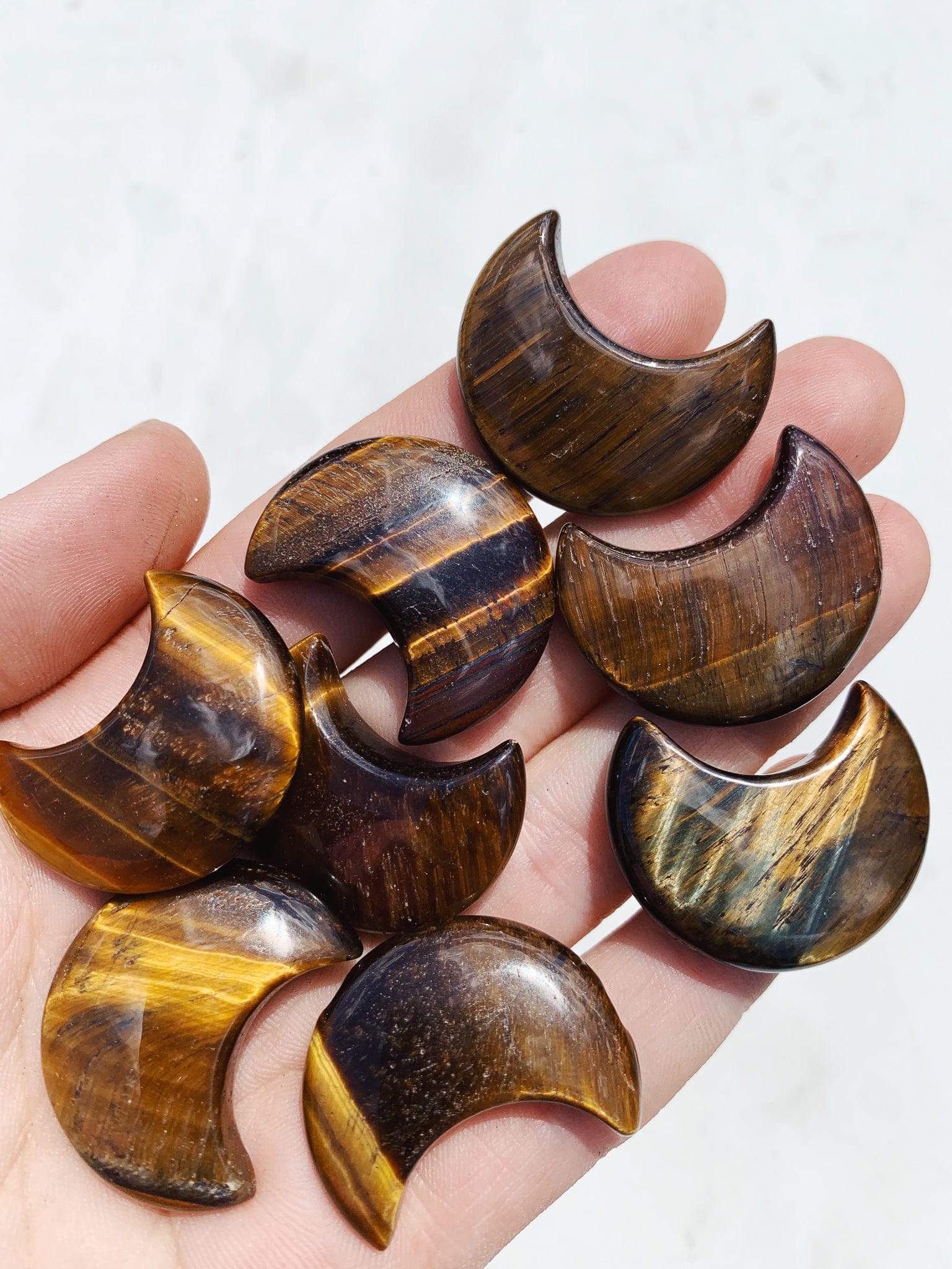 Tigers Eye Mini Moon shape cleanse & co.