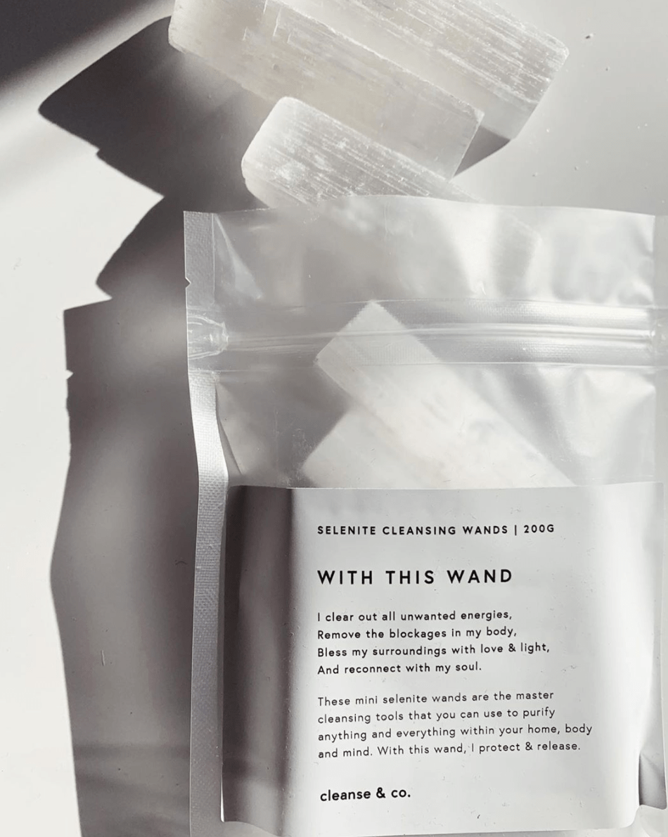 With This Wand - Selenite Cleansing Pack cleansing, Self & Home cleanse & co.