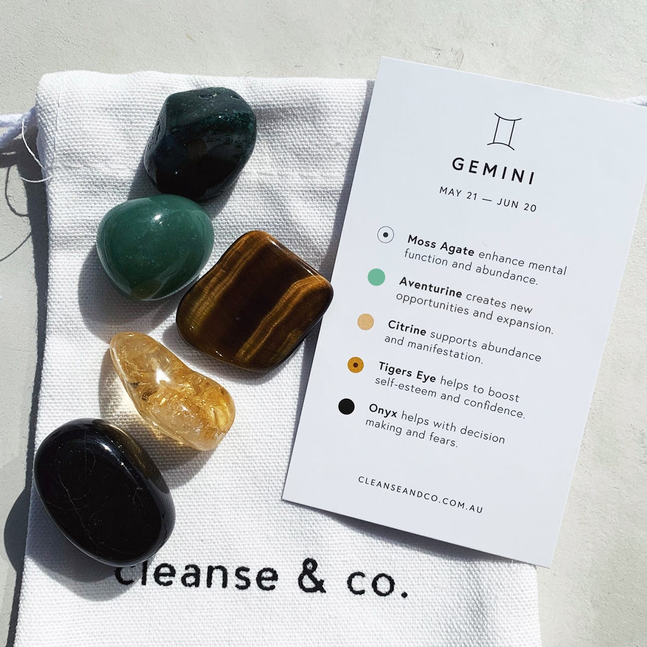 Zodiac Crystal Kit Gemini – cleanse